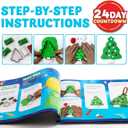 JOYIN 2025 Christmas Art & Craft Advent Calendar, 24 Days Christmas Countdown, Kids DIY Crafts with Children's Scissors Glue Lanyards Paint Watercolor Pens for Xmas Party Favor Gifts