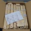 SpaceAid Stuffed Animal Storage Organizer, Wood Animals Zoo Toy Plushies Storage Holder, Large Capacity Plush Toy Cage for Playroom Organization, 15.8" Wide, Natural