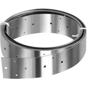 19.6ft x 2-3/8" Width Perforated Strap Tie Brace,304 Stainless Steel Metal Coil Strapping,20 Gauge(1 mm Thick) Structural Tension Strapping