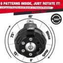 Meteor Blast 6 in 1 Pressure Washer Nozzle TipsMutiple Degrees in One Quick Change over and Adjustable, 1/4 inch Quick Connector, MAX 4500PSI for Pressure Washer