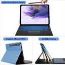Galaxy Tab S7 FE Case 12.4" Tablets with Keyboard for Samsung Galaxy Tab S8 Plus/Tab S7 Plus S7+ S8 Case,7 Colors Backlit Trackpad Wireless Smart Touch Keyboard with S Pen Holder