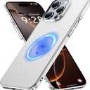 Magnetic Ultra Thin Frosted Designed for iPhone 16 Pro Max Phone Case 6.9 inch(2024) Slim Minimalist Lightweight Matte Hard PC Compatible with Magsafe Cover Protective Bumper Case-Silvery