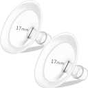 PumpMom-us 17mm Flange with Soft Rim, Breast Pump Shields Flanges for Medela, Replace Flange Compatible with Medela Breast Pumps PersonalFit, Freestyle, Maxflow, Freestyle Flex Swing Maxi Connector