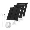 Solar Panels for Ring Camera Outdoor (New Generation) 5W 5V Solar Panel Charger with USB-C&Plug for Spotlight Cam Plus&Stick Up Cam Pro.Waterproof IP65 360°Adjustable 2M Cable (White, 3)