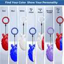 2 x AirPods Pro 2 Case  Heart-Shaped Silicone Protective Cover with Keychain Shockproof Design Compatible with AirPods Pro 2nd Generation (White)