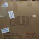 YOCAN Non-Painted Wood Freestanding Pet Gate for Dogs-2 Panel H:23”