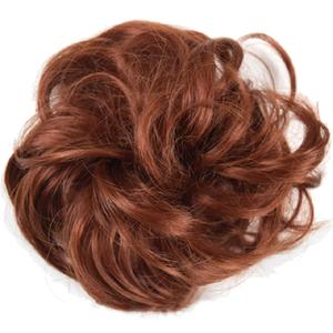 Heat Resistant Synthetic Hair Curly hair bun With Rubber Band Updo Donut 350