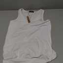 EasyGala Womens Banded Bottom V Neck Tank Tops Sleeveless Cami Shirts Casual Loose Fit Clothes 2026 Summer (White, S)