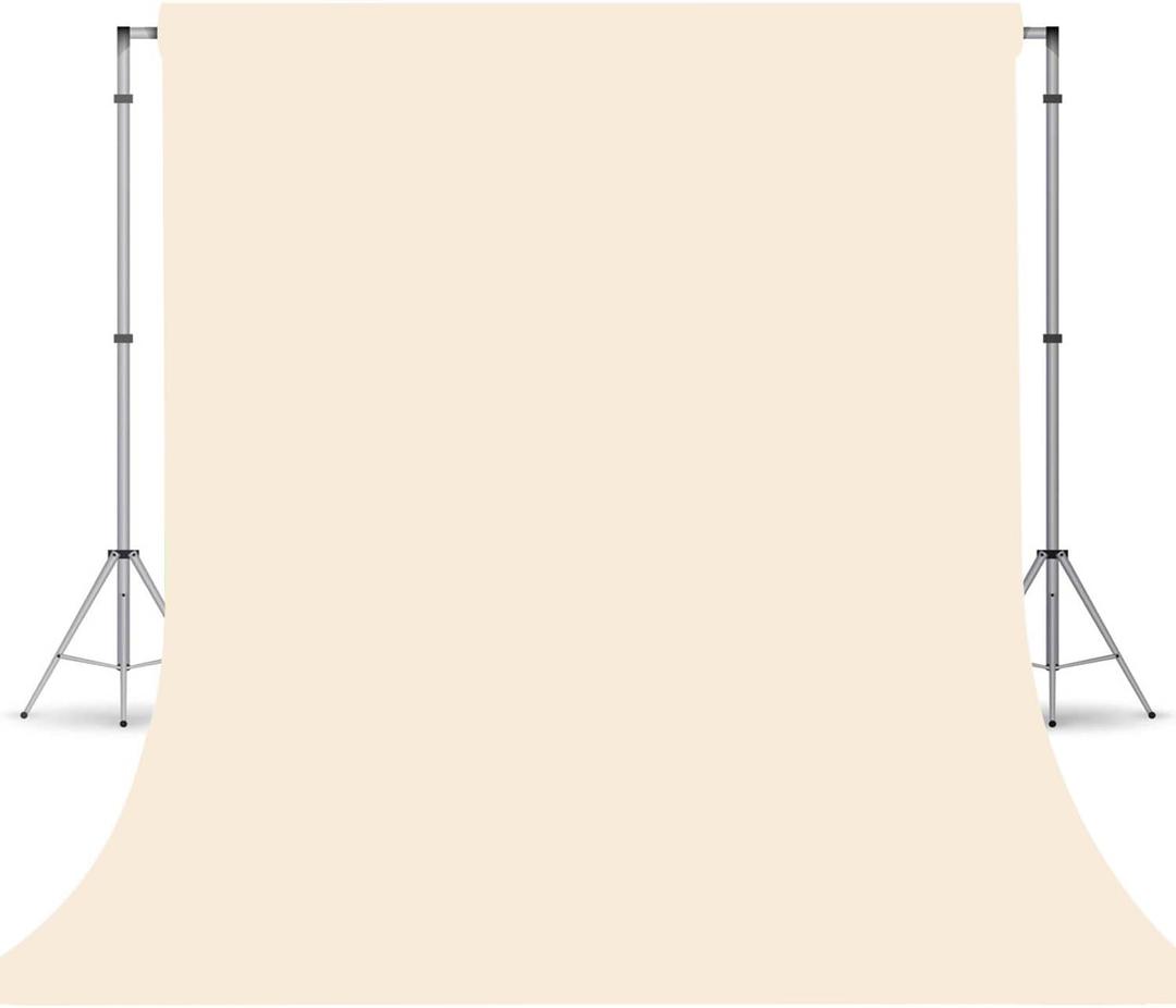 Cream Photography Backdrop for Photoshoot, Photo Backdrop Curtain, Perfect Cream Backdrops for Party Portrait Photoshoots Video Studio 10FTx10FT