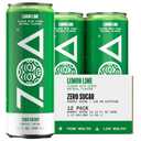 ZOA Energy Sugar Free Energy Drinks With Electrolytes For Hydration, Lemon Lime - 12 Fl Oz (12-Pack) (EXP 10/13/26)