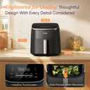 Cosori 9-in-1 TurboBlaze Air Fryer 6 Qt, PFAS-Free Ceramic Coating, 90450F, Precise Heating for Even Results, Air Fry, Roast, Bake, Broil, Dry, Frozen, Proof, Reheat, Keep Warm, 120V, Dark Gray