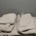 Wonderful 100% Cotton Jersey Knit Quilt - Rice Stitch Apricot Beige King Quilt with Two Pillow Shams - Soft & Breathable, All-Season Use, Hypoallergenic, Prewashed, Bedspread & Coverlet, 104"x94"