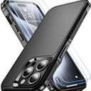 Pack Of 3 AEDILYS for iPhone 15 Pro Case,[18 FT Military Grade Drop Protection],with 2X[9H Screen Protector ] Slim & Tough Full-Body Protective Official Certification Phone case (Black, iPhone 15 Pro)