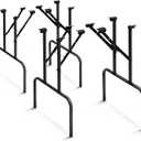 Tandefio 4 Pcs Folding Table Legs 28 Inch Banquet Foldable Table Legs Collapsible Heavy Duty Steel Furniture for Home, Kitchen, DIY or Repairs Desks (Black)