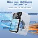Portable Air Conditioner, Rechargeable Mini Air Conditioner Evaporative Air Cooler With 2 Speeds, Unit 2 Cool Air Spray, Digital Display Car AC Fan, Portable AC for Car Bedroom Office Camping