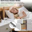 Gobrico Soft Close Under Mounting Drawer Slides 18 inch 1Pair, Full Extension Concealed Drawer Runners Glides