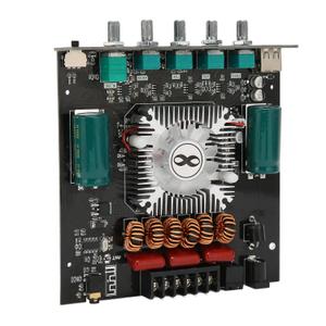 BT Power Amplifier Board, DC15 36V Built in Super Quiet Fan, Adjustable Frequency Level High Sound Low Sound Power Amplifier Module, Noiseless USB Amplifier Board for Wireless Speaker Board