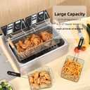Commercial Deep Fryer with Basket for Restaurant or Home Use, 3400W 12.7QT Detachable Large Capacity Stainless Steel Countertop Electric Oil Fryer with Temperature Control