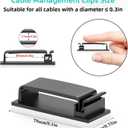 2 x for Desk Under Table Wire Management Adhesive Cable Clips 29Pcs(Black).Used for Computer pc,tv,ethernet Wires Cable Management on Large Cable Hooks Organizer Clips