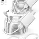 WUKUR 2 Pack Power Adapter Compatible with Ring Stick Up Cam Battery/Plug-in 3rd Gen/2nd Gen & Ring Pan Tilt Stick Up Camera, Indoor/Outdoor Charger Weatherproof Power Cord, 4M/13.1Ft Long