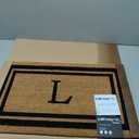 Calloway Mills 152961830L Black Border 18" x 30" Monogram Doormat, (Letter L)