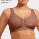 FeelinGirl Bras for Women No Underwire Seamless Smooth Bralette Full Coverage Comfy Everyday Bras with Wide Straps (XXL)