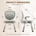 ERIYA Kids Desk Chair, Kids Study Chair,Height-Adjustable with Back Support, Ergonomic Design, Multifunctional for Study, Work & Dining Ideal for Boys & Girls' Bedrooms & Schools, 1'7.7" x 2' x 3'10"