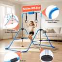 VEVOR Gymnastic Bars for Kids, 140 lbs Capacity Folding Training Kip Bar, Adjustable Height Gymnastic Horizontal Bar for Home, Training Equipment for Indoor Outdoor, Easy to Assemble, 59.1 x 42.5 x 53.1 in / 1500 x 1080 x 1350 mm
