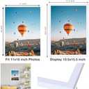 JCJMY 11x16 White Picture Frame Set of 3, Horizontal and Vertical Formats for Wall Hanging, 11 x 16 Wall Gallery Poster Photo Frames with Durable Shatter Resistant Plexiglass, 3 Pack, White