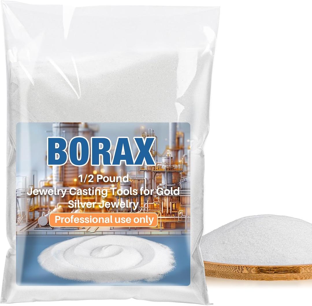 Borax 7.4 oz Borax Flux for Melting Gold Silver Bulk for Jewelry Casting Kit Hand Casting Jewelry Making Supplies Metal Melting Kit