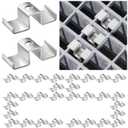 MorningRo 25 Pcs Saddle Clips for Grating 316 Stainless Steel Bar Grating Clips 1/2" to 2" Bearing Rod Height 1" Grate Opening for Industrial Flooring Drainage System Mezzanine Walkways Stair Tread