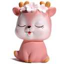 BCIULASL Piggy Bank Girls, Cute Deer Money Bank, Unbreakable Plastic Coin Bank, Pink Piggy Banks Saving Money Box Home Room Decoration Birthday for Kids Adults