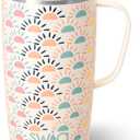 Swig Life 22oz Travel Mug, Insulated Tumbler with Handle and Lid, Cup Holder Friendly, Dishwasher Safe, Stainless Steel, Travel Coffee Cup, Insulated Mug with Lid (Sun Chaser)