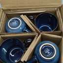 famiware Coffee Mugs Set of 4, Starlight 11 oz Mug Cup Set with Handle for Coffee, Tea, Cocoa, Milk - Ceramic Stoneware Mug Set, Nebulas Blue