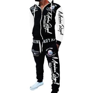 HHGKED Men 's Casual Tracksuit Hooded Full Zip Elastic Waistband Sweatsuit Set (X-Large, White)