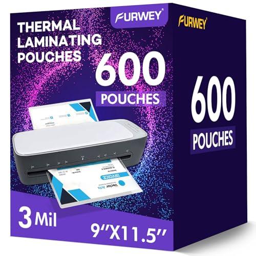 100 Pack Laminating Sheets, 3 Mil, 9 x 11.5 Inches Thermal Laminating Pouches Lamination Sheet Paper for Laminator, Clear, Letter Size, Office and School Supplies