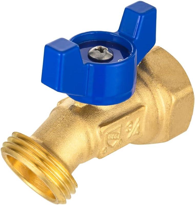 EFIELD 1/4-Turn Outdoor Spigot, Sillcock Hose Bibb Valve 3/4" Female NPT Inlet 3/4" Male GHT Threaded Garden Hose Outlet/Connector,(SILLCOCK042)