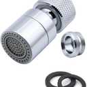 Faucet Aerator 2-Flow Tap Faucet Aerator 360 Degree Twist and Rotation Swivel Kitchen Aerator for Bathroom Sink with Nozzle Adapter (1)