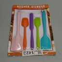 Silicone Spatula Set, 5 Piece Food Grade Rubber Spatulas for Baking, Cooking, and Mixing High Heat Resistant Non Stick Dishwasher Safe BPA-Free (Multicolor)