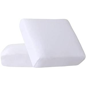 HOOBUY Waterproof Couch Cushion Cover 2Pieces Stretch Sofa Slipcovers Furniture Protector with Elastic Suitable for Loveseat,2 Seater Sofa (2, White)