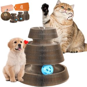 Versatile Transformable Fun Track Ball - Playtime for Cats, Dogs, Raccoons, and More - Interactive Eco-Friendly Pet Toy with Multiple Configurations (P001B)
