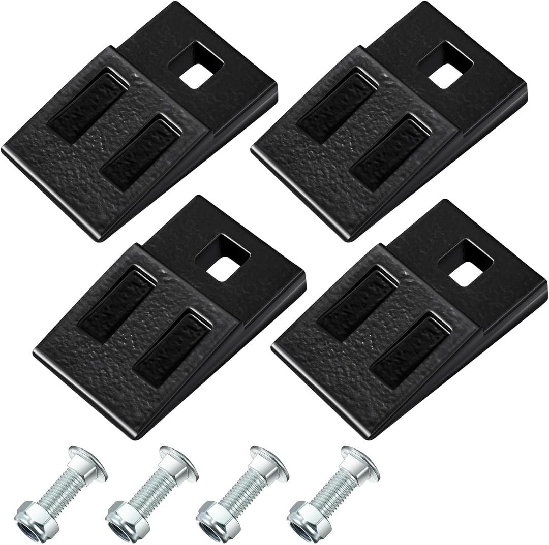 Hicarer 8 Pack 3 Point Auger Cutting Edge with Screw Square Hole Replacement Auger Teeth with Hardware for Most Heavy Duty 3 Point Post Hole Digger