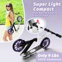 PHOEROS Kick Scooter for Kids Ages 6-12,Teens & Adults, Youth. Lightweight Aluminum Kick Scooter for Teens Adults Boys Girls with 8 inch Big Wheels, Foldable, 3 Height Adjustable, Shock Absorption, Off-white
