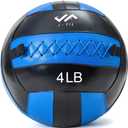 JFit Wall Ball  Premium Soft Weighted Exercise Ball for Strength, Conditioning, Gym & Home Workouts, 4-30 LB (Blue/Black)