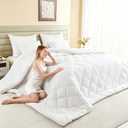 120x98 Oversized King Comforter,Super King Size Comforter Oversized, All Season Soft Lightweight Quilt Down Alternative Duvet Insert with 8 Corner Tabs(120x98, White)