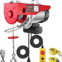 VEVOR Electric Hoist with Remote Control, 1320LBS Electric Winch, 110V Electric Hoist with 14ft Wired Control for Lifting in Factories, Warehouses, Construction Site, Attic