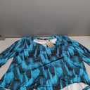 Womens Casual Summer Shirts Notch V Neck Blouses 3/4 Roll Sleeve Tops Tunics XL