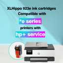 923e 923XL Black Replacement for HP 923 Black Ink Cartridgs for HP Printers Office Jet Pro 8125e 8135e 8138e 8139e 8130 8130e Series OfficeJet 8122e 8120 Series Printer(1 Pack 923 XL)