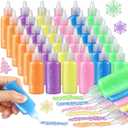Ireer 36 Pcs Glitter Glue 22g Washable Glittery Art Craft Glue Washable Painting Pens for DIY Art Project Gluing Drawing Writing Outlining Holiday Greeting Card Decorating Supply(Multicolor 2)