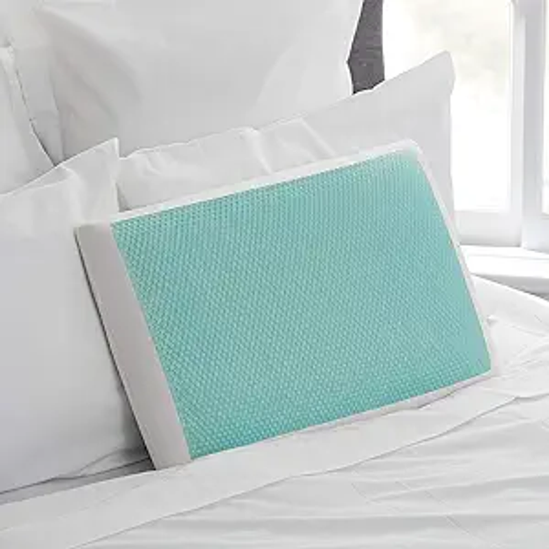 Sealy Essentials Memory Foam Gel Cooling Pillows, Standard/Queen, 1 Count (Pack of 1),White